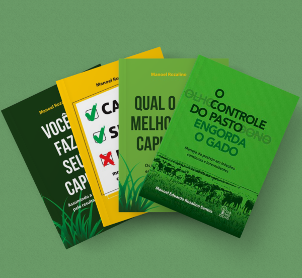 COMBO 8 - O controle do pasto + Capim, sem engano + Qual o melhor capim? + Você faz seu capim!